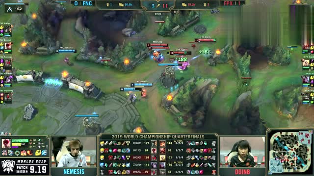 英雄聯盟S9八強賽 FPX vs FNC 第2場