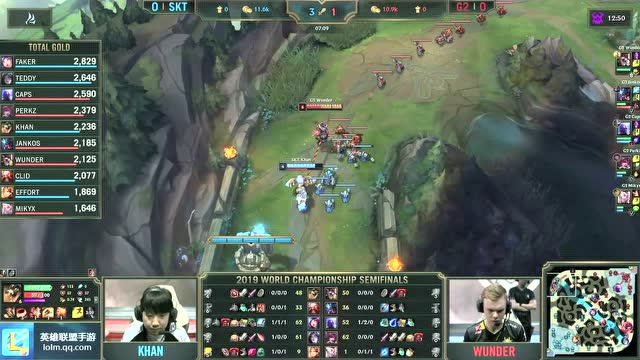 英雄联盟S9半决赛 SKT vs G2 第1场免费观看