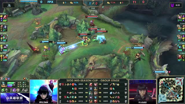 MSC小组赛D1 FPX vs T1免费观看