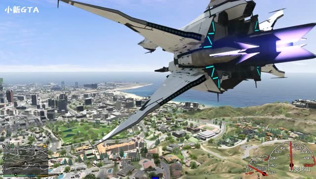 外形科幻的星际战舰光临洛圣都上空，以为很厉害还没降落就炸了免费观看