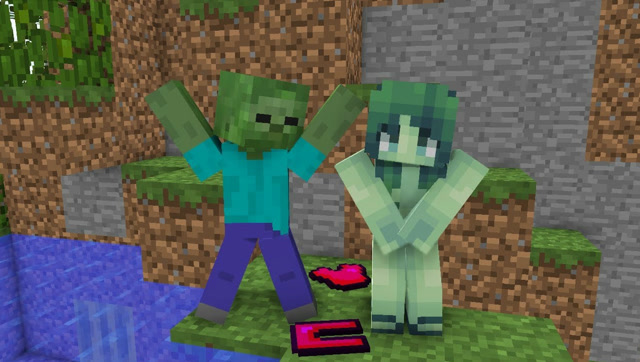 我的世界：男孩VS女孩 游泳比赛 搞笑动画免费观看