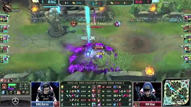 赛事速看RNGvsRW：Uzi薇恩砍四杀，RNG晋级S8免费观看