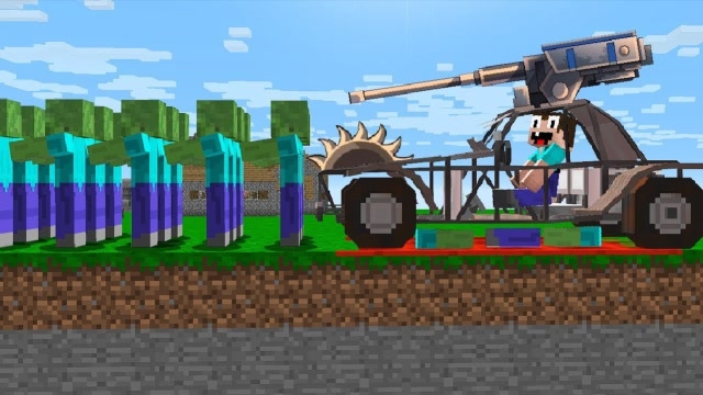 史蒂夫自制超级战车，揭开了僵尸的秘密，把僵尸全变成了村民！免费观看