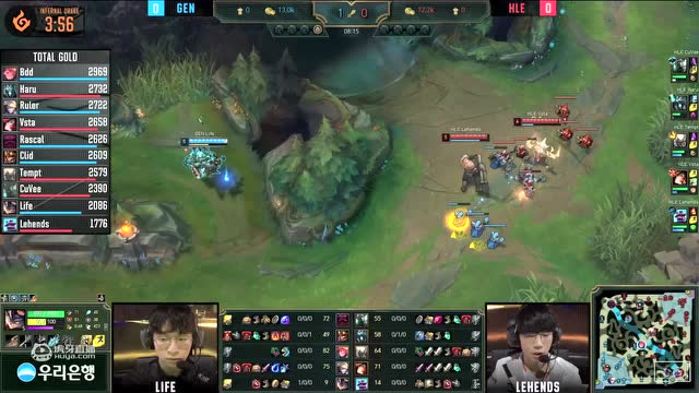 GEN vs HLE第一局-LCK第三周Day1 记得957解说免费观看