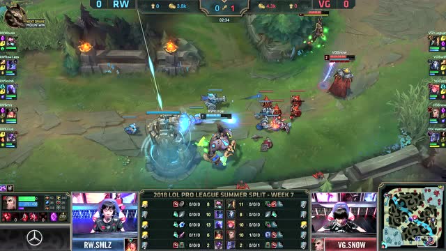 LPL夏季赛比赛视频W7D1 VG vs RW 第1场免费观看