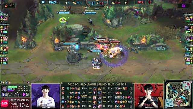 2020LPL春季赛第2周第5日 DMO vs FPX 第1场免费观看