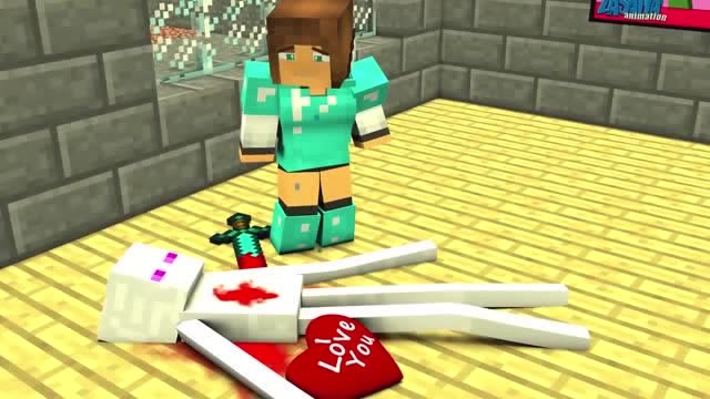 我的世界 小白末影人表白却被害？人类女孩哭晕免费观看