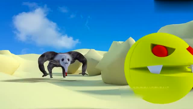 吃豆大作战：吃豆人玩神庙逃亡 沙漠版 3D动画免费观看