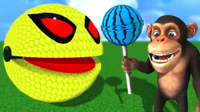 变异吃豆人VS小猩猩，精彩动画免费观看