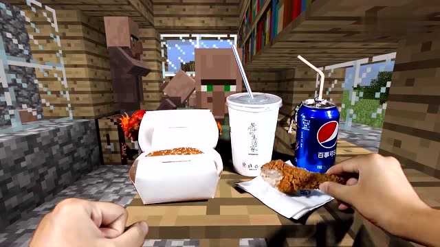 我的世界：真人版 菜鸟与村民吃汉堡免费观看