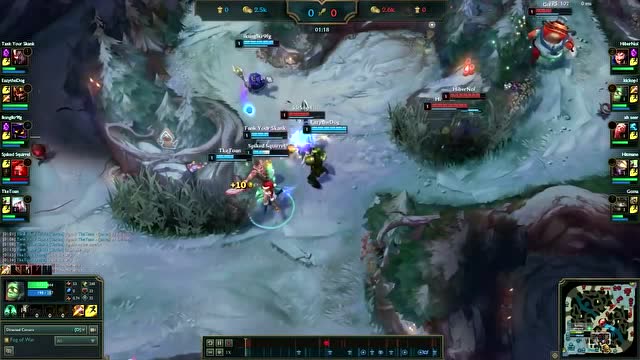 LOL一级团战：探险家趁乱输出，没想到最终竟然拿下了五杀！免费观看