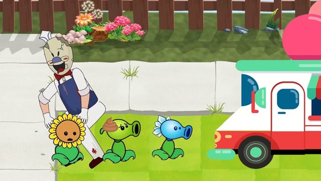 天气实在太热，植物去买冰淇淋，结果肚子吃撑了全都动弹不得！免费观看