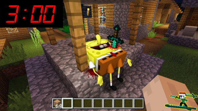 游游解说我的世界，村庄发现死亡的海绵宝宝？免费观看