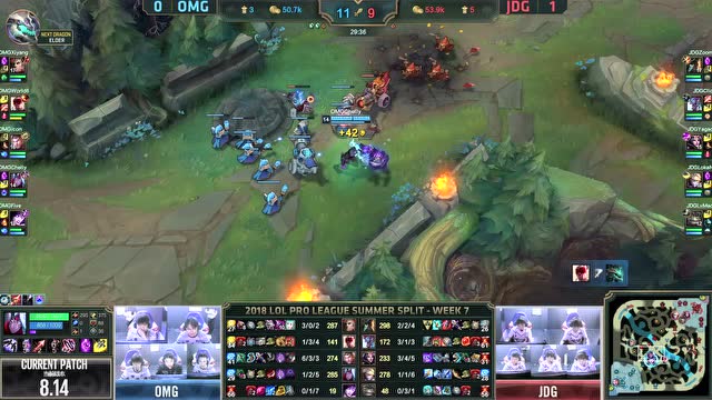 LPL夏季赛比赛视频W7D7 JDG vs OMG 第2场免费观看