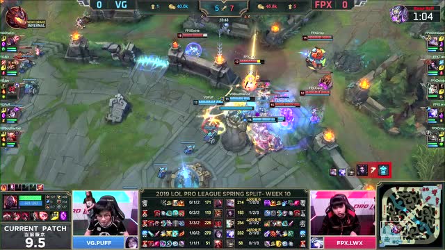 LPL春季赛比赛视频W10D3 FPX vs VG 第1场免费观看
