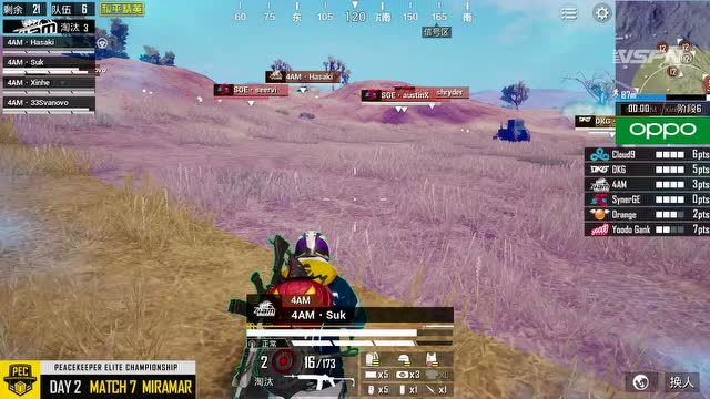 2019 PEC和平精英国际冠军杯 第2日 第7场 沙漠TPP免费观看