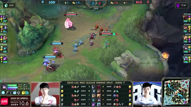 2020LPL春季赛W7D2 LGD vs BLG 第1场免费观看