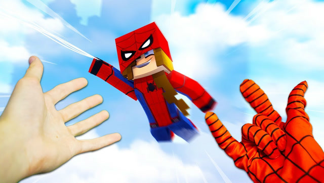 我的世界：真人版 爱丽克丝大战小蜘蛛，搞笑动画免费观看