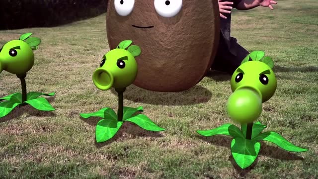 植物大战僵尸真实版 豌豆射手大战光剑免费观看