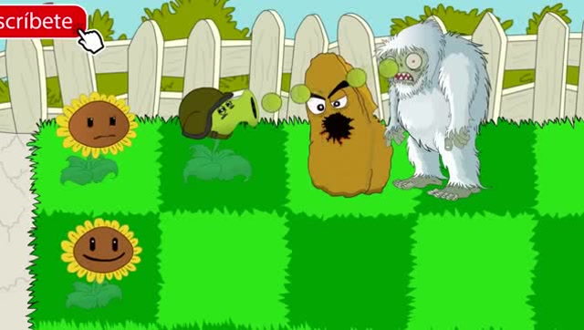 高坚果顽强阻挡雪人怪！pvz2游戏动画免费观看