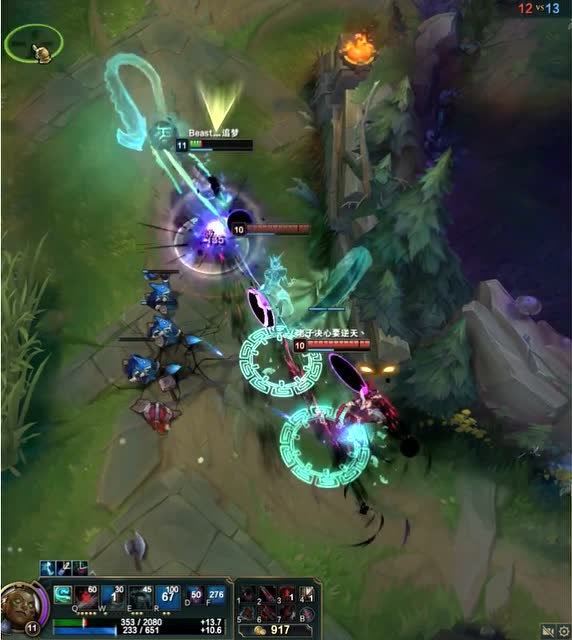 英雄联盟：最强海兽残血极限反杀，只差最后一滴血，这手速操作无敌免费观看