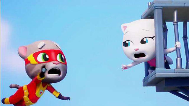 汤姆猫跑酷游戏 汤姆猫救出了安吉拉非常的开心！免费观看