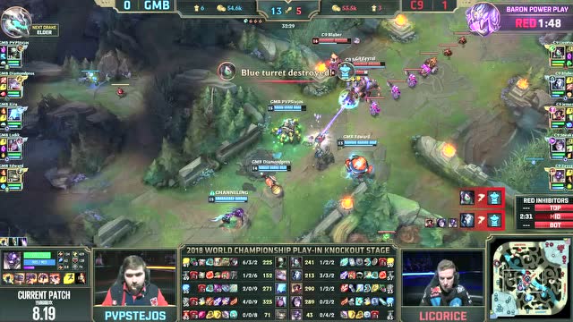 S8入围赛淘汰赛比赛视频 C9 vs GMB 第2场免费观看