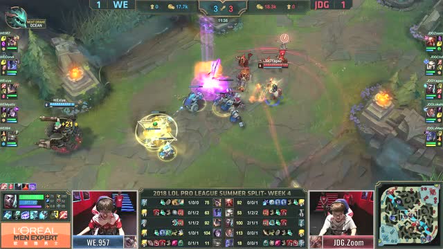 LPL夏季赛比赛视频W4D3 JDG vs WE 第3场免费观看
