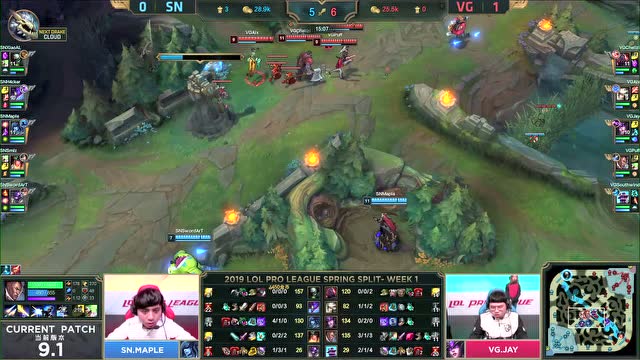 LPL春季赛比赛视频W1D3 SN vs VG 第2场免费观看
