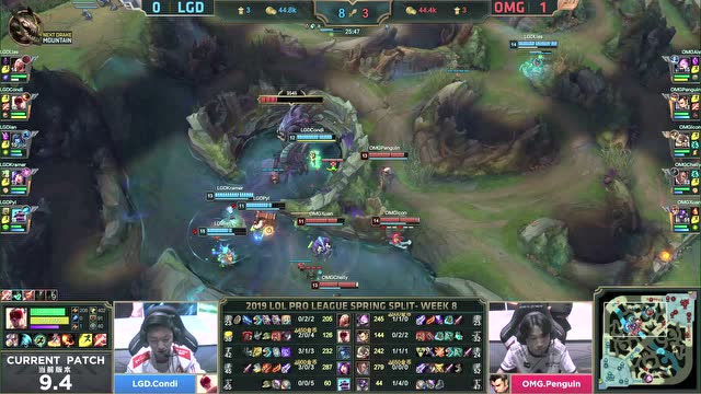 LPL春季赛比赛视频W8D6 LGD vs OMG 第2场免费观看
