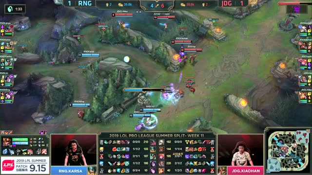 LPL夏季赛比赛视频W11D5 JDG vs RNG 第3场免费观看