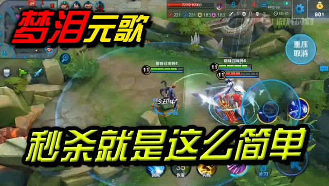 王者荣耀梦泪：元歌追击瞬间秒杀，让人反应不了的操作免费观看