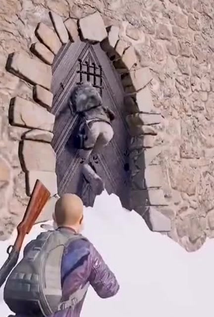 雪地图中的这地方竟然有猴子，切记看见猴子后赶快跑，玩家被吓到免费观看