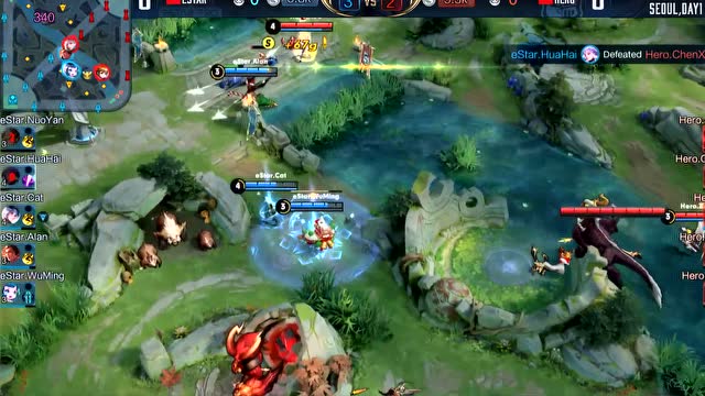 KCC王者荣耀世界冠军杯小组赛eStar vs Hero 第一场免费观看