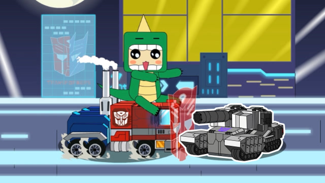 迷你世界格斗动画第127集：迷斯拉骑着变形金刚擎天柱挑衅威震天免费观看