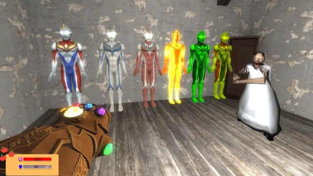 Granny：小东用灭霸手套找到了不同形态的戴拿奥特曼免费观看