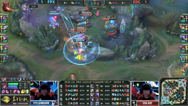 LPL夏季赛比赛视频W10D6 EDG vs FPX 第3场免费观看