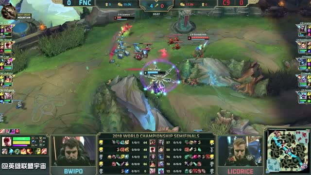 S8半决赛比赛视频 FNC vs C9 第1场免费观看