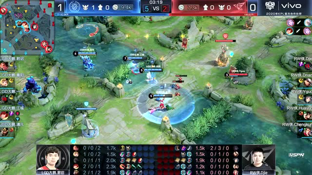 KPL2020春季赛W6D5 RW侠 vs LGD大鹅 第2场免费观看