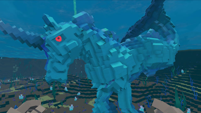 《方舟方块世界》驯马头鱼尾兽，水中的魔法生物免费观看