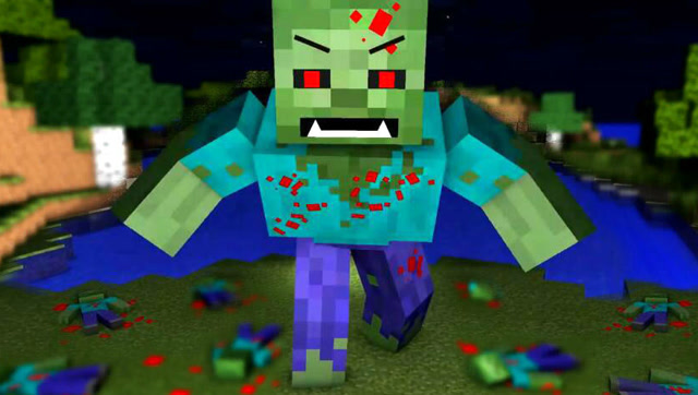 我的世界 Him之子与菜鸟组队打败巨大的丧尸和尸群 MC动画免费观看