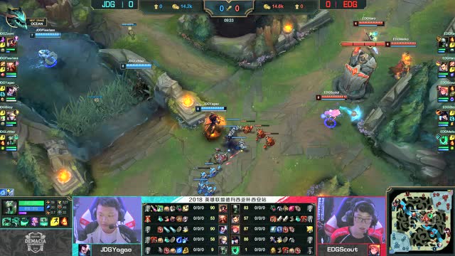 2018德玛西亚杯西安站第一日：JDG vs EDG 第1局免费观看