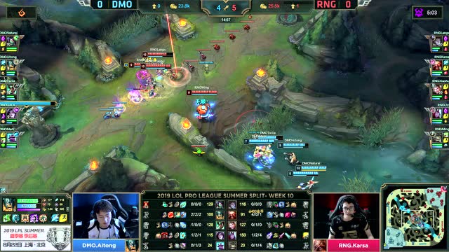 LPL夏季赛比赛视频W10D2 RNG vs DMO 第1场免费观看