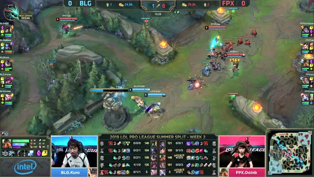 LPL夏季赛比赛视频W1D6 BLG vs FPX 第1场免费观看