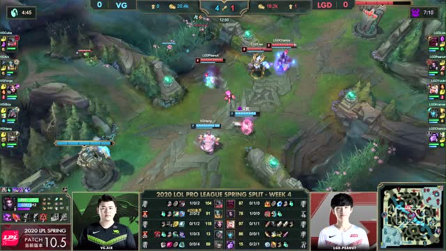 2020LPL春季赛第4周第4日 VG vs LGD第1场免费观看