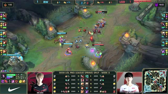 2020LPL春季赛W8D1 RW vs LGD 第3场免费观看