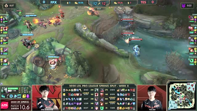 2020LPL春季赛W8D1 FPX vs TES 第1场免费观看