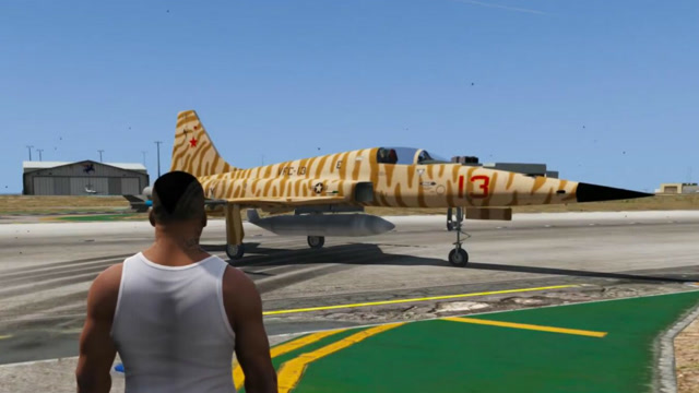GTA5：富兰克林带你试驾F5E战斗机！免费观看