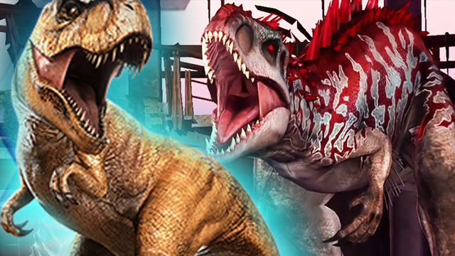 侏罗纪世界 遇到强大的对手 迅猛鳄龙失败 恐龙公园免费观看