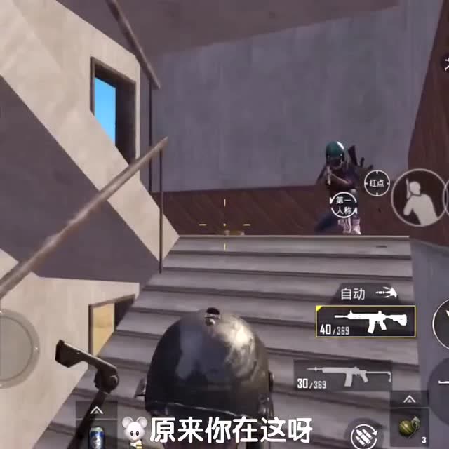 刺激战场：人机太高级，追着爆打，无奈被击倒，哈哈免费观看